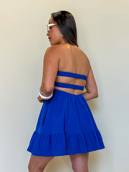 Montecito Romper-Cobalt Blue