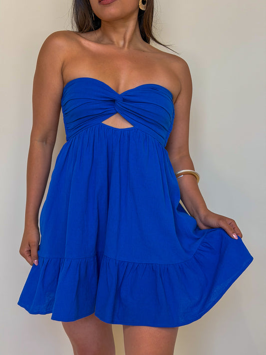 Montecito Romper-Cobalt Blue