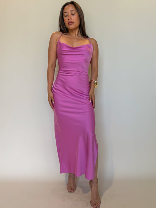 Tie Me Down Dress-Orchid