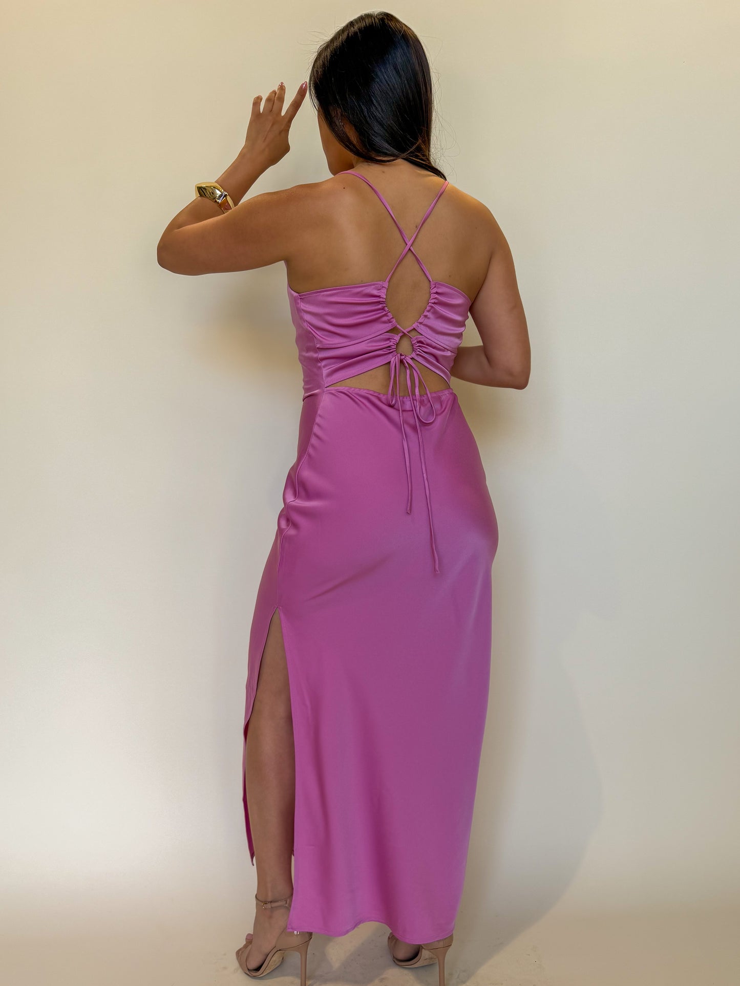 Tie Me Down Dress-Orchid
