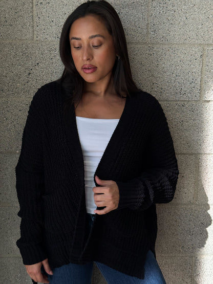 Homebody Cardigan-Black
