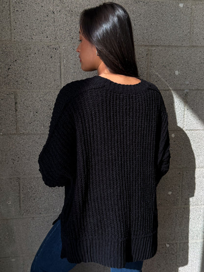 Homebody Cardigan-Black