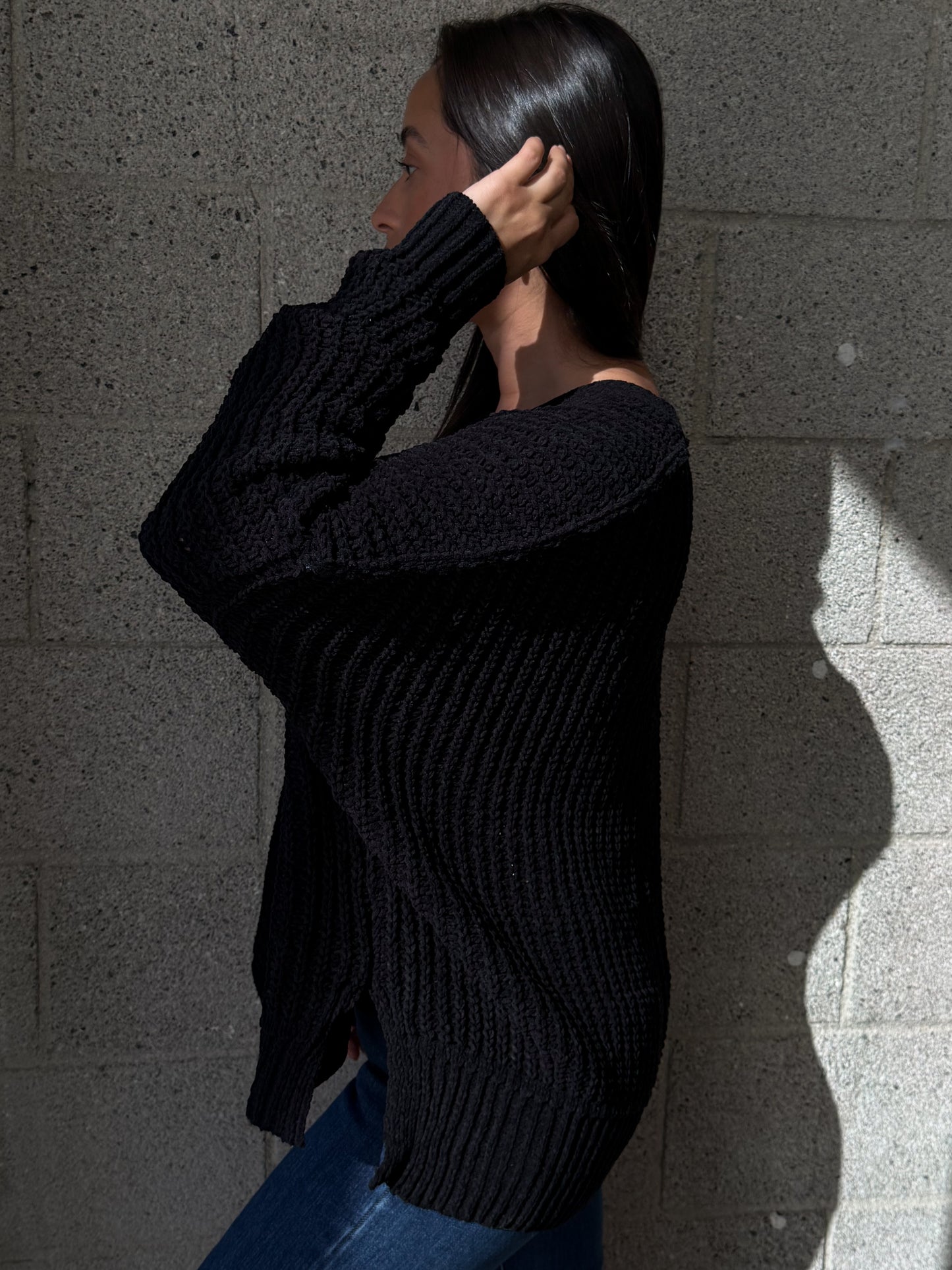 Homebody Cardigan-Black