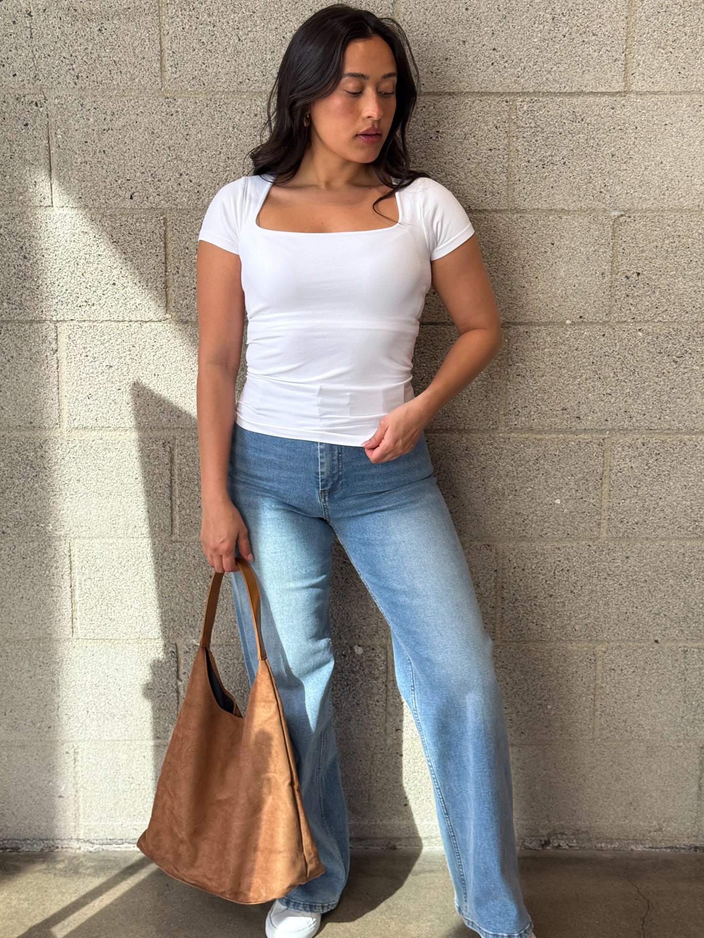 Soft Square Top-White