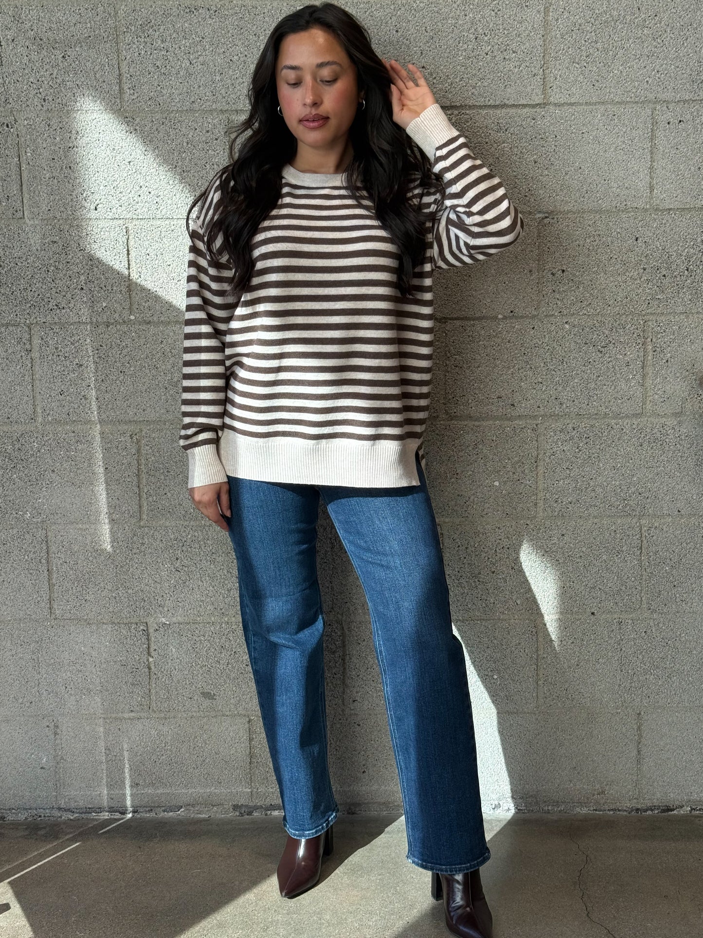 Bare Essentials Sweater-Coffee