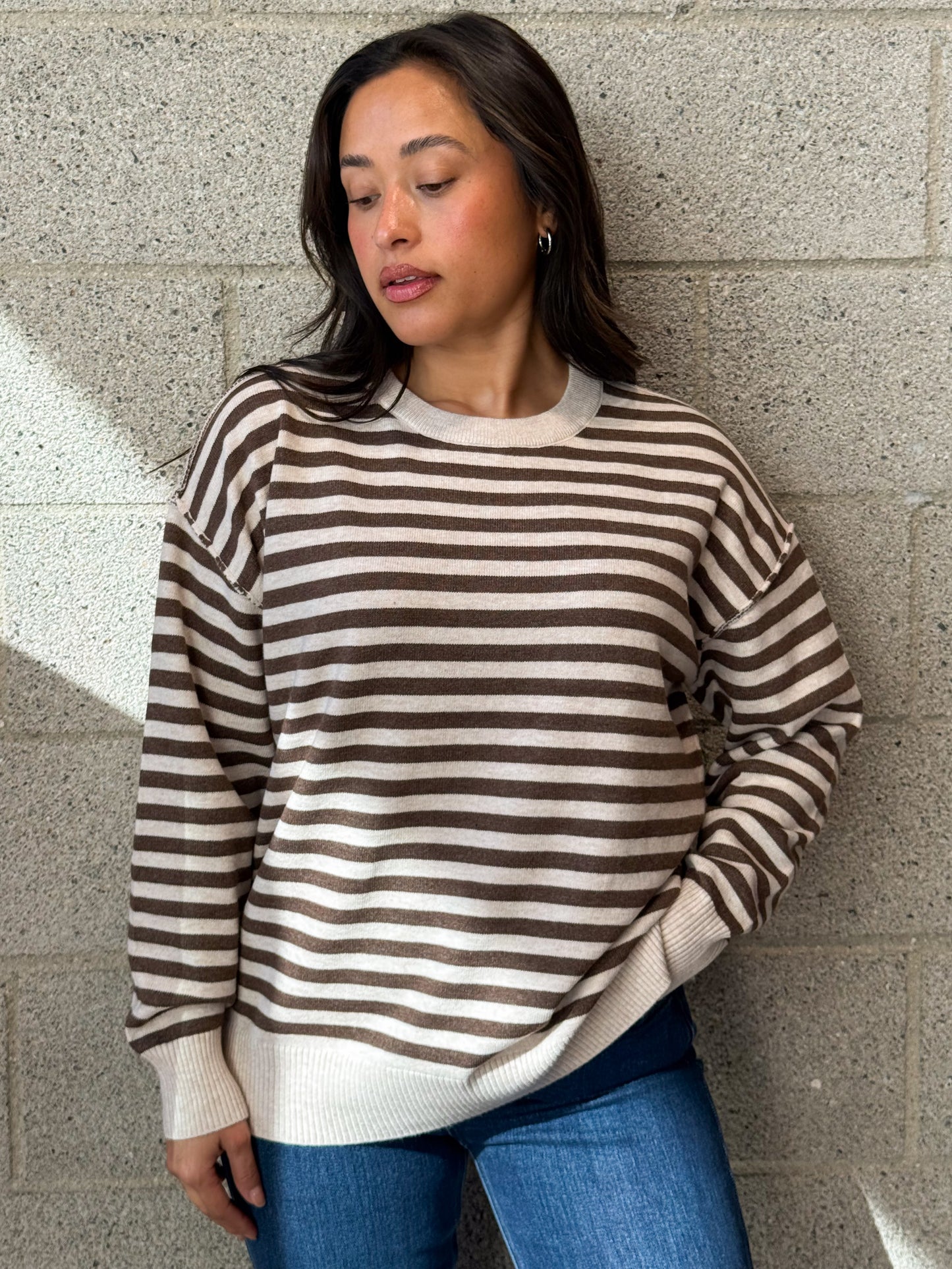 Bare Essentials Sweater-Coffee