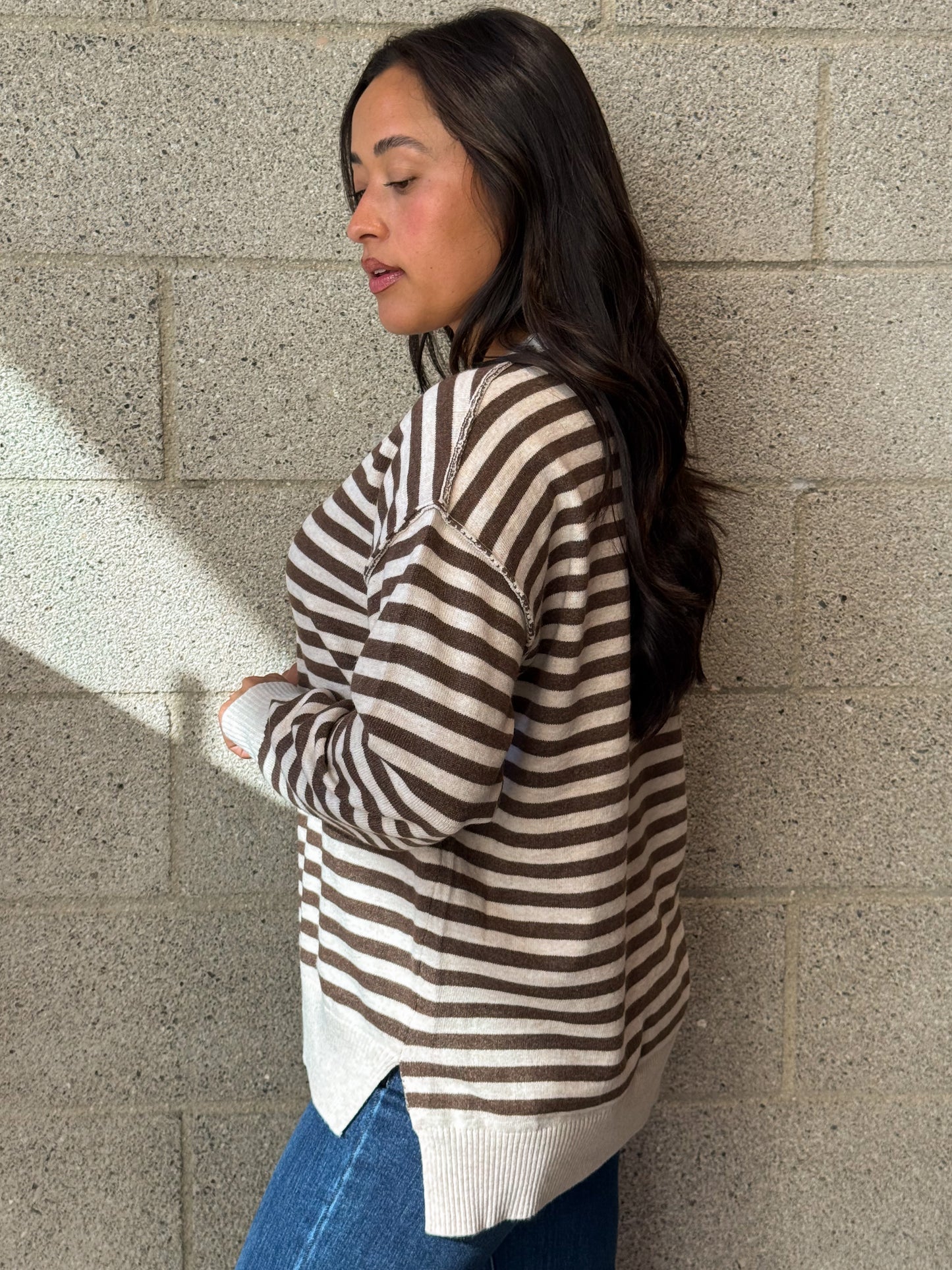 Bare Essentials Sweater-Coffee