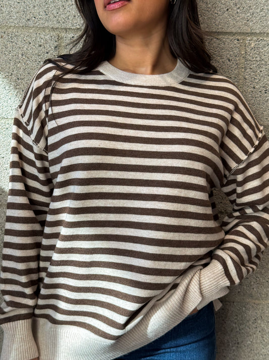 Bare Essentials Sweater-Coffee