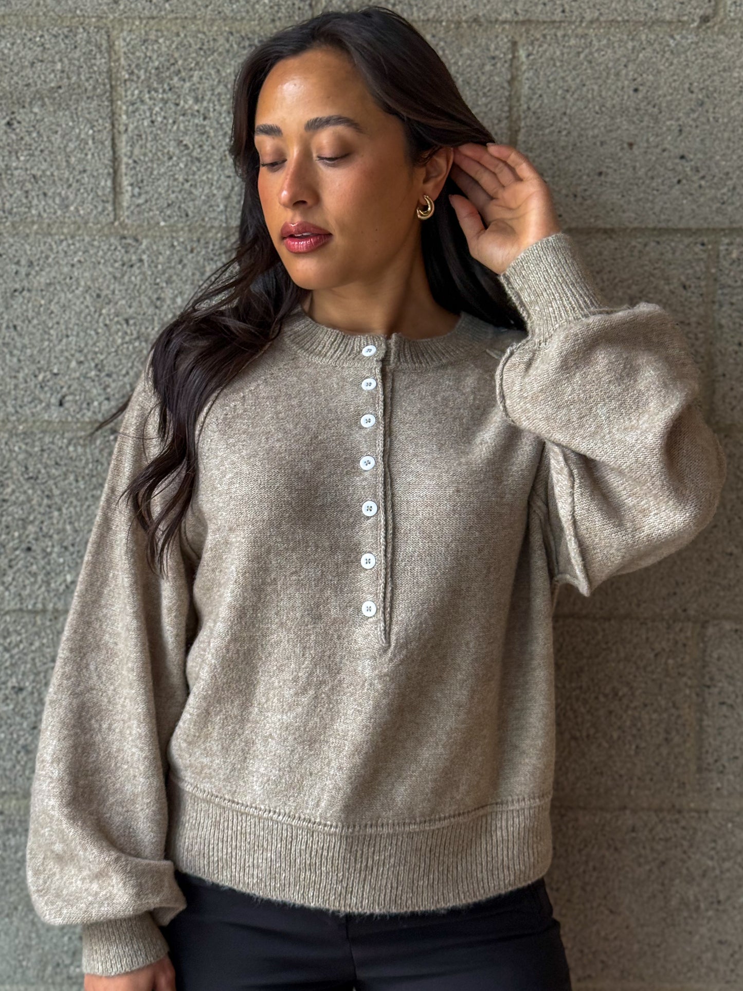 Lennox Sweater-Khaki