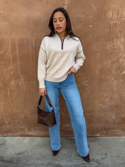 Quiet Form Sweater-Beige