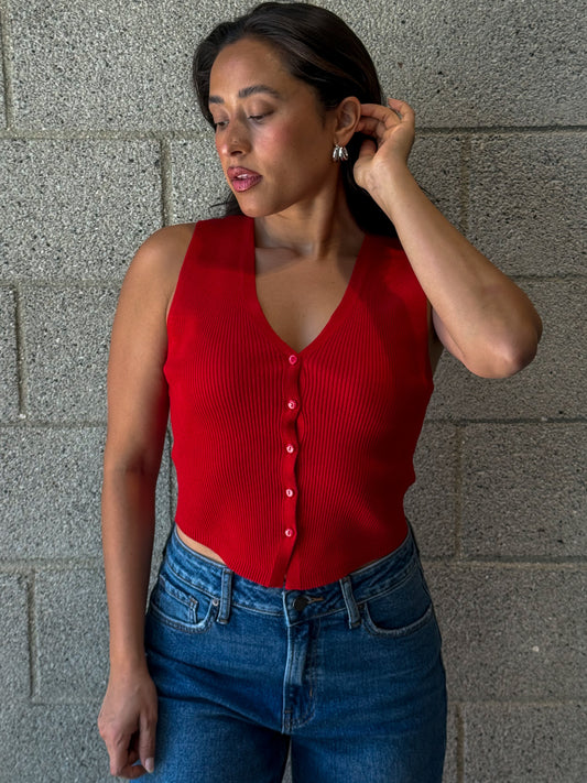 Skye Vest-Red