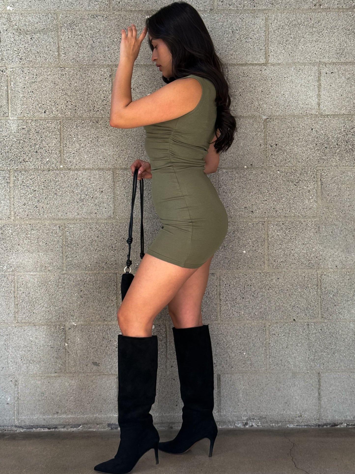 Nicolette Dress-Olive