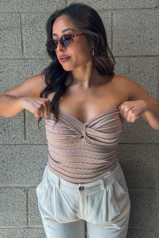 Noelle Top-Taupe