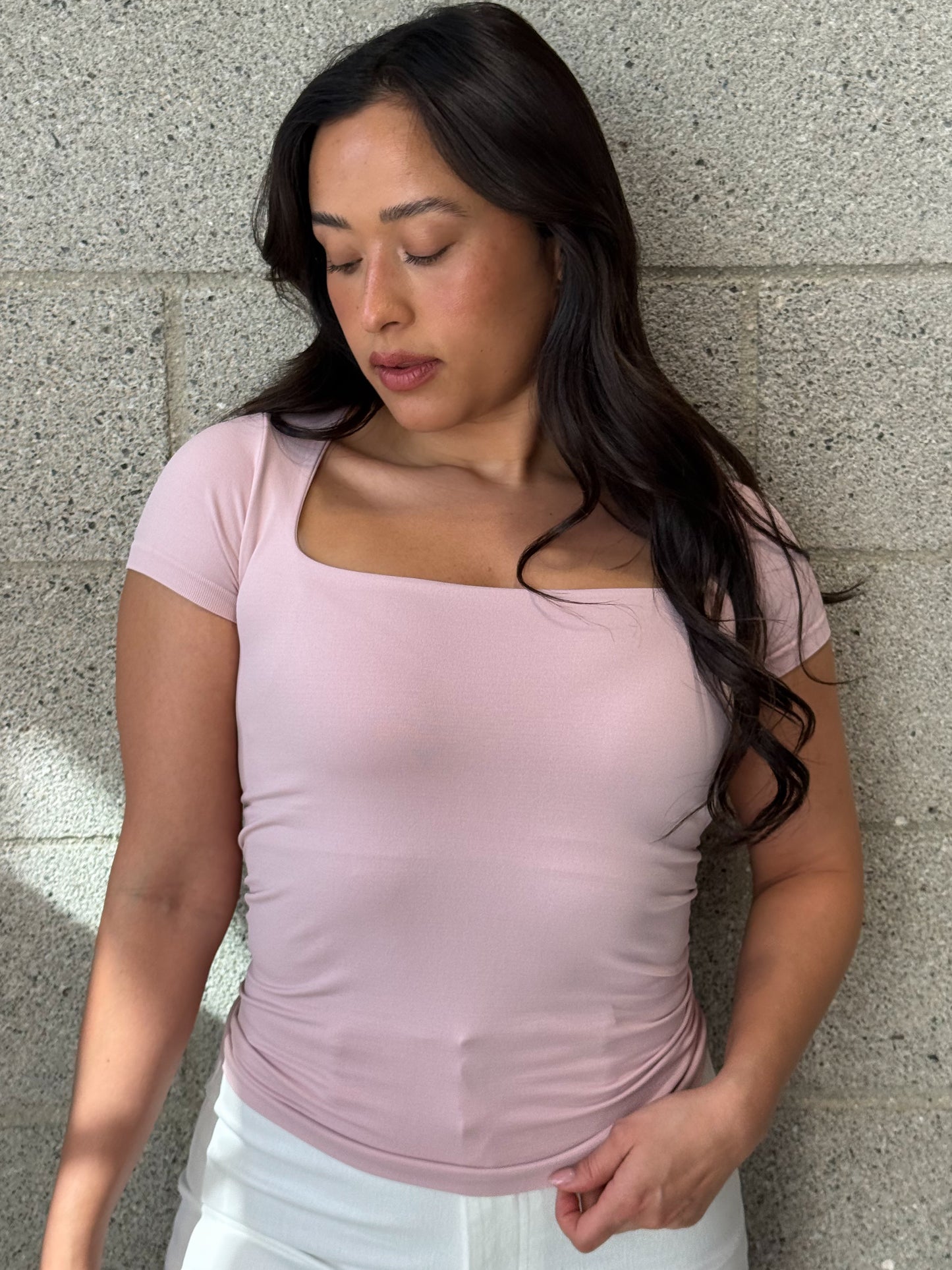 Soft Square Top-Blush