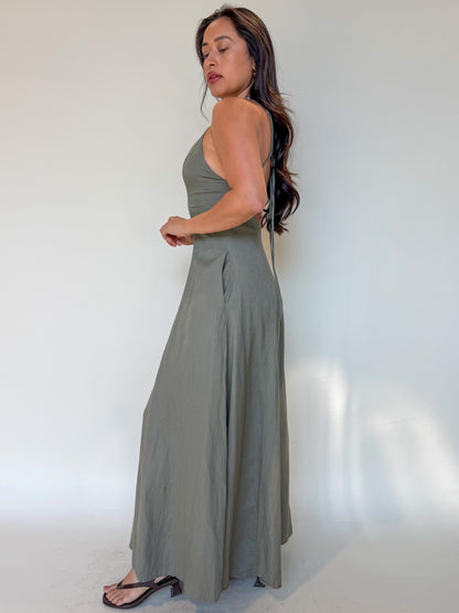 Isla Dress-Olive