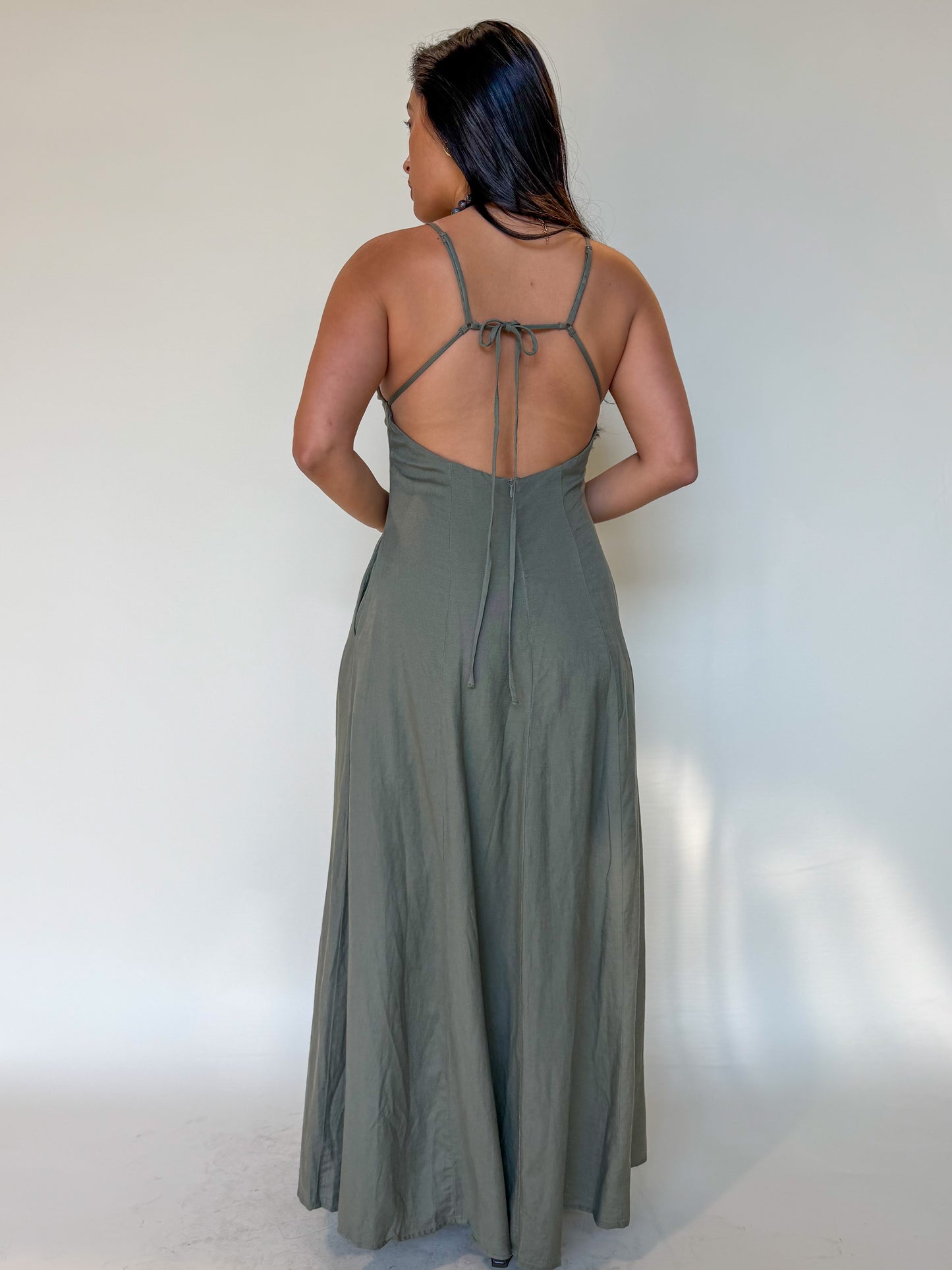 Isla Dress-Olive