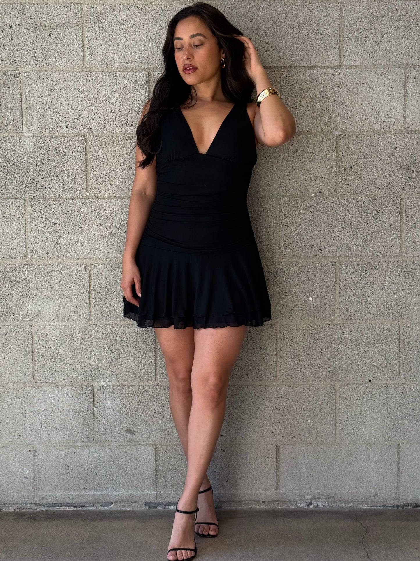 Deep End Dress-Black