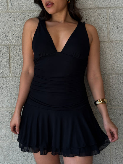 Deep End Dress-Black