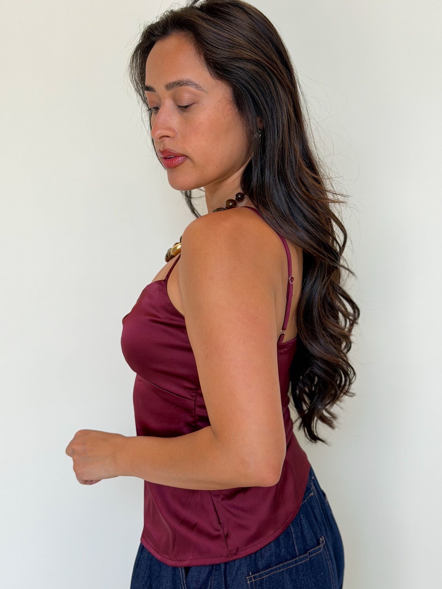 Thea Top-Burgundy