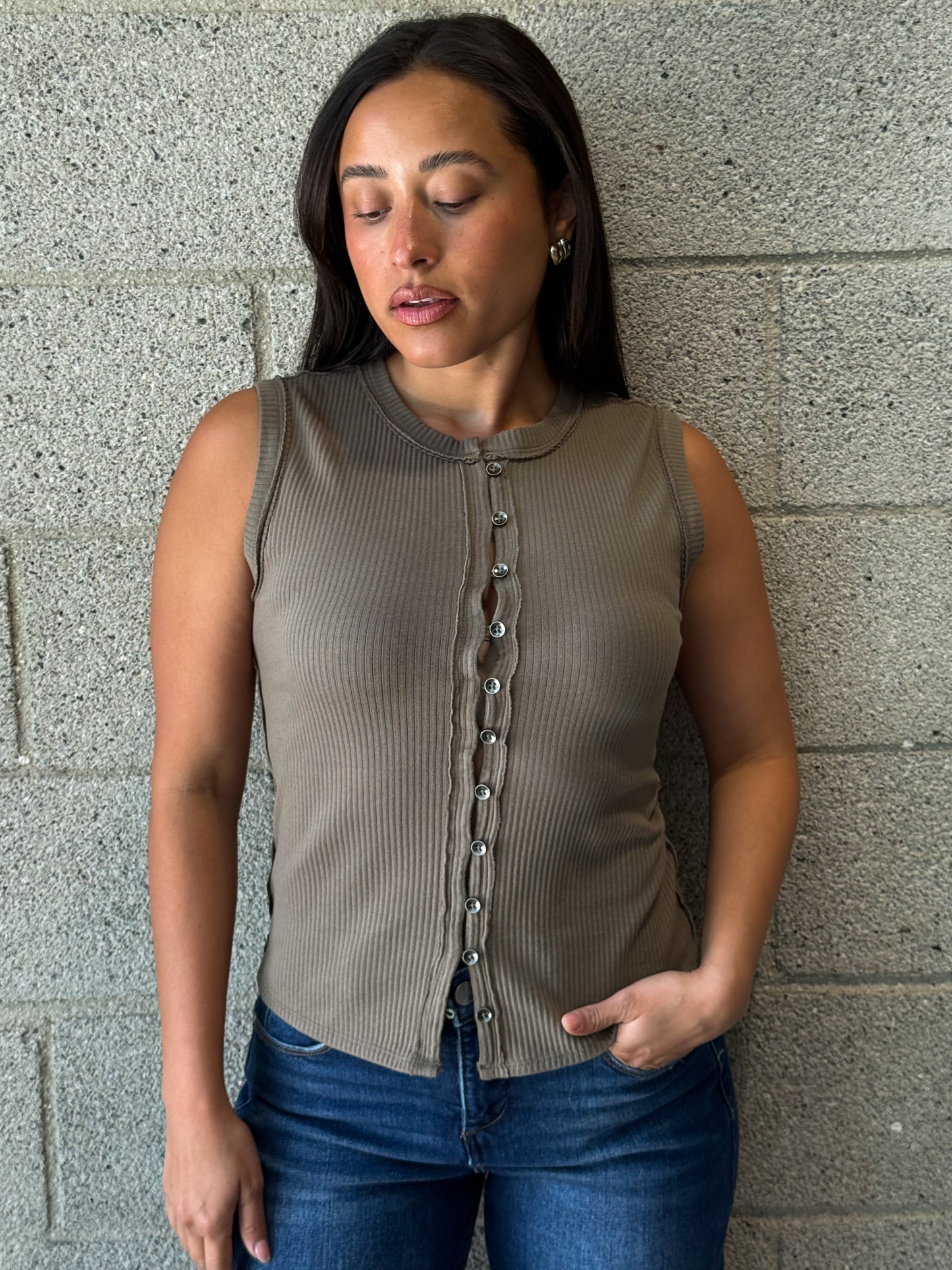 Greta Top-Olive
