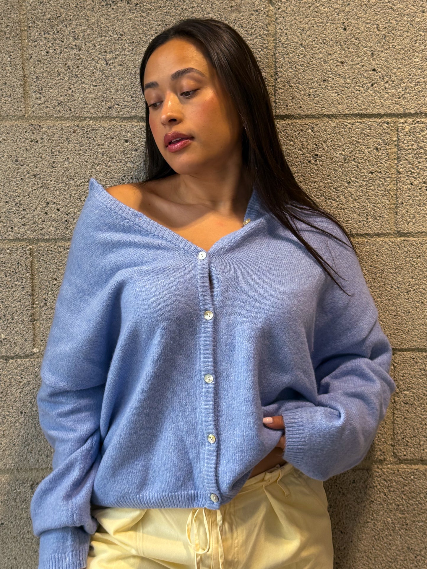 Clear Skies Cardigan-Light Blue