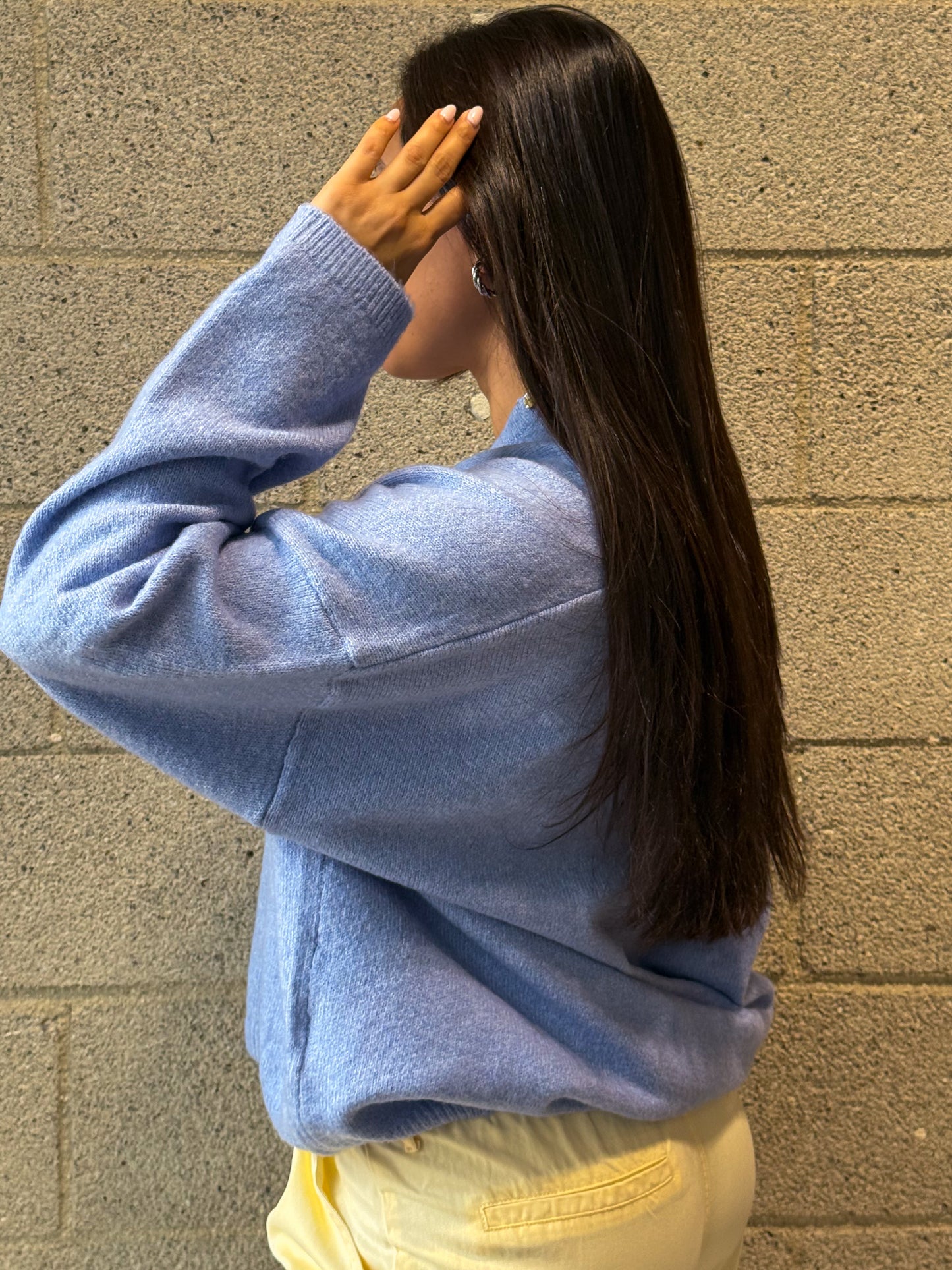 Clear Skies Cardigan-Light Blue