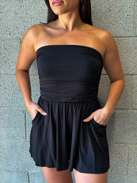 Zuri Romper-Black