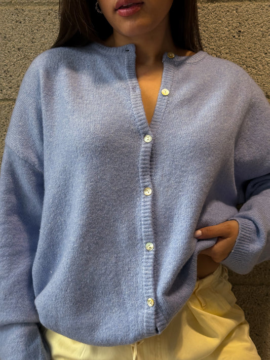 Clear Skies Cardigan-Light Blue
