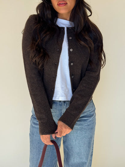 Oak Cardigan-Brown