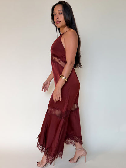 Alessia Dress-Red Brown