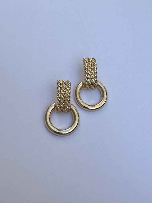 Link Up Earrings-Gold