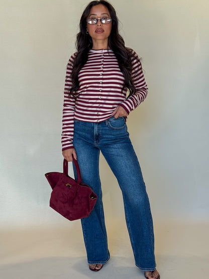 Just In Time Cardigan-Pink/Plum