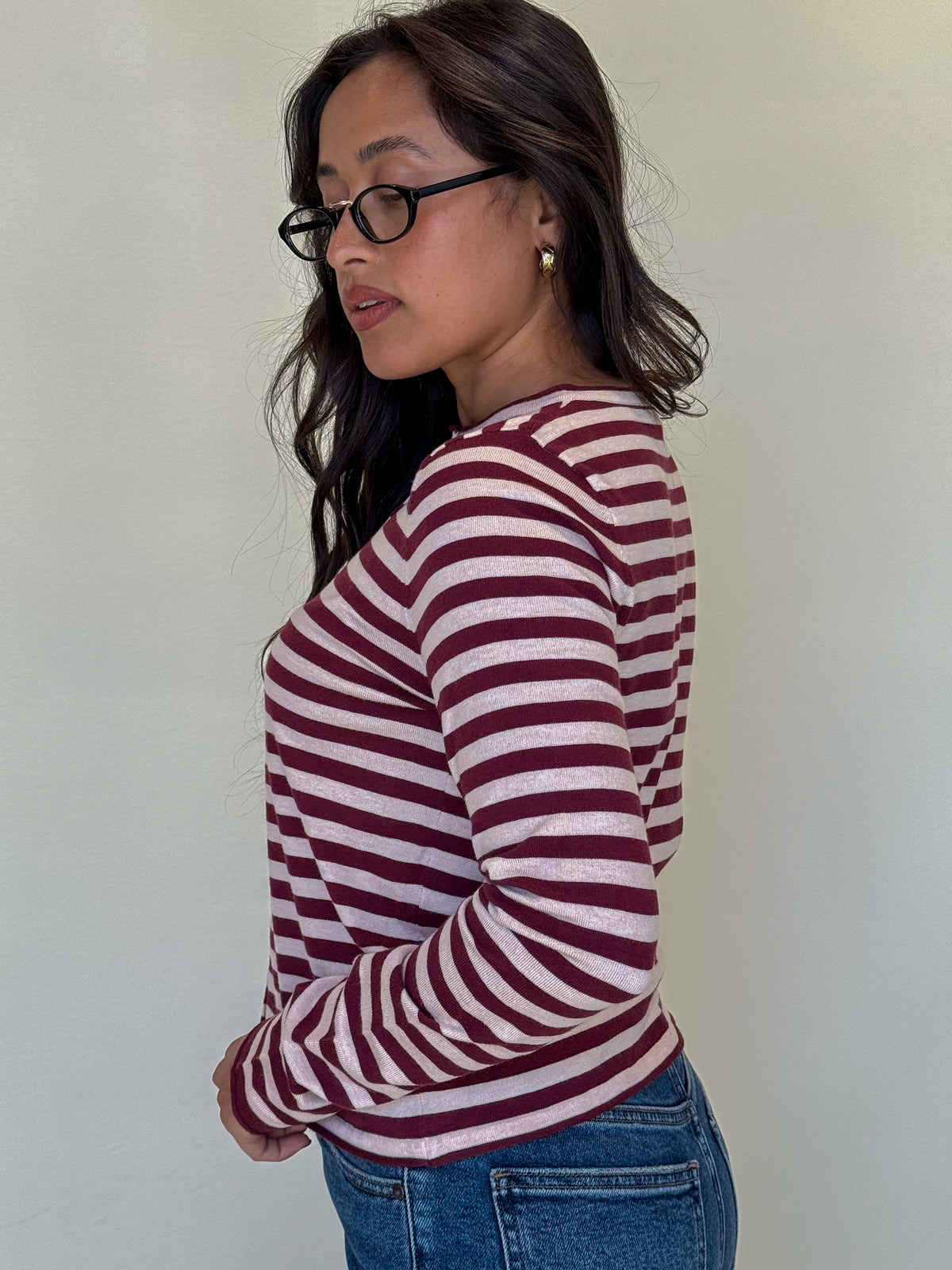 Just In Time Cardigan-Pink/Plum