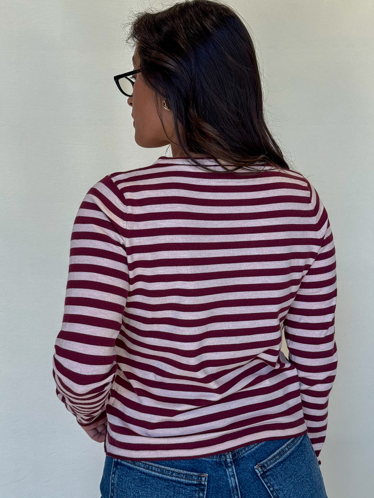 Just In Time Cardigan-Pink/Plum