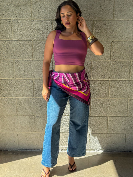 Classic Cut Top-Mulberry