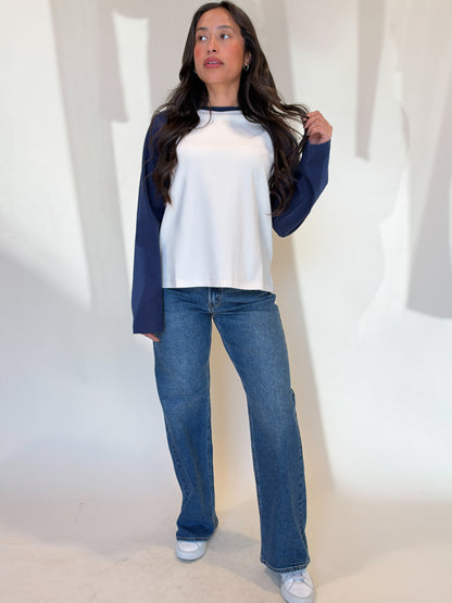 Freddie Top-Ivory/Navy