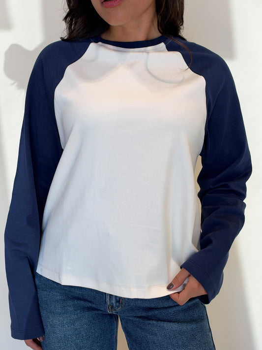 Freddie Top-Ivory/Navy
