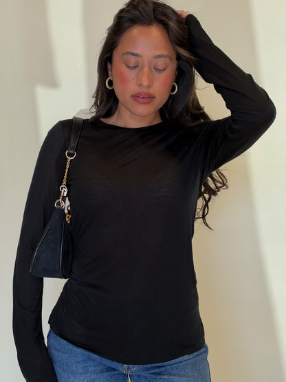 Say Less Top-Black