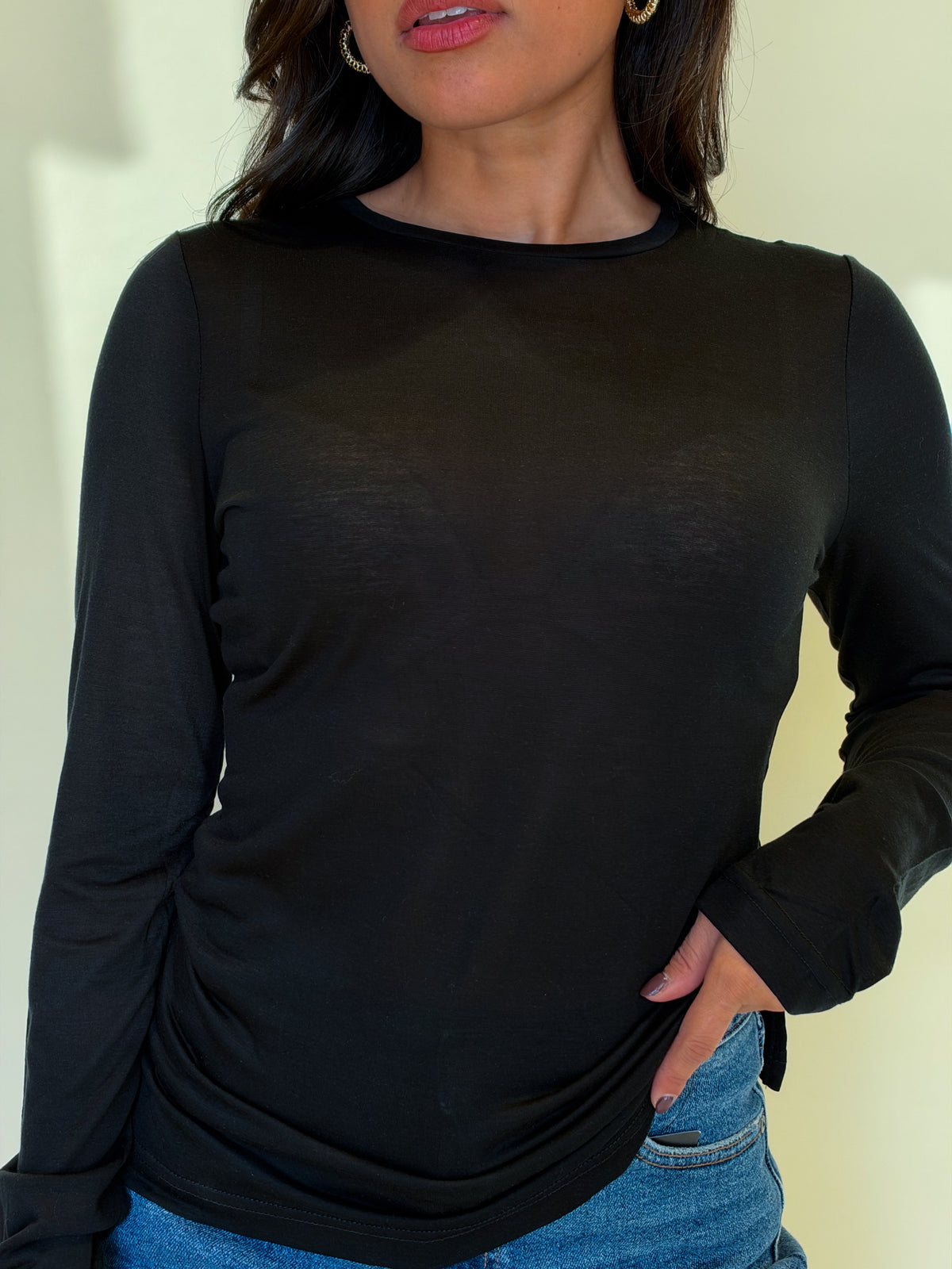 Say Less Top-Black