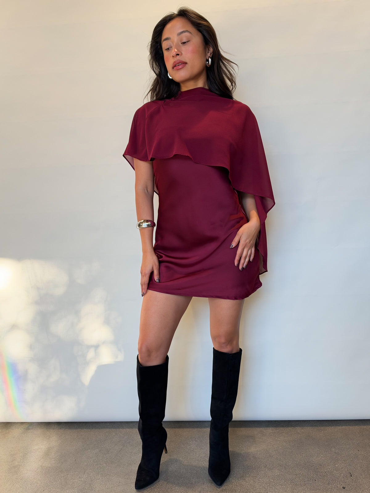 Between Dress-Burgundy