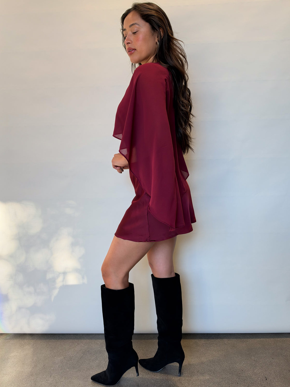 Between Dress-Burgundy