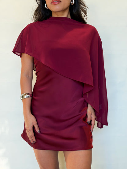 Between Dress-Burgundy