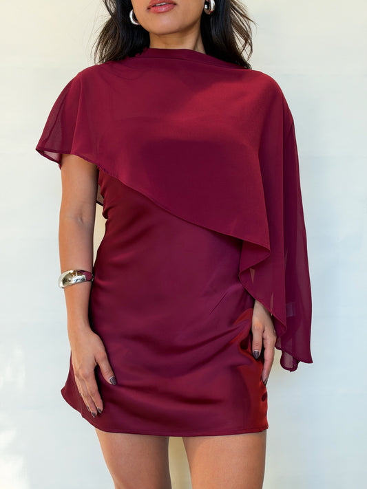 Between Dress-Burgundy