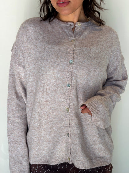 Clear Skies Cardigan-Beige