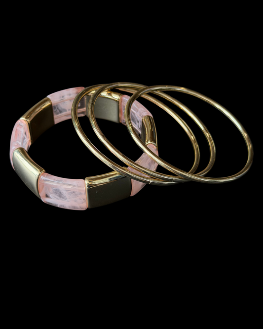 Serenity Bracelet Set-Pink