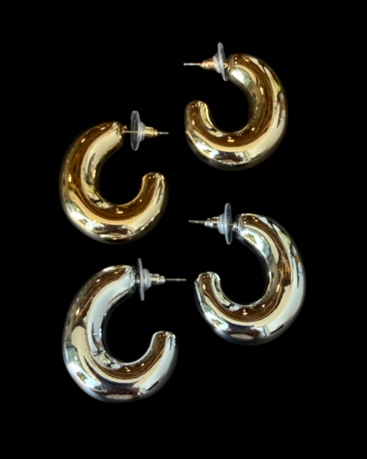 Nica Earrings-Silver