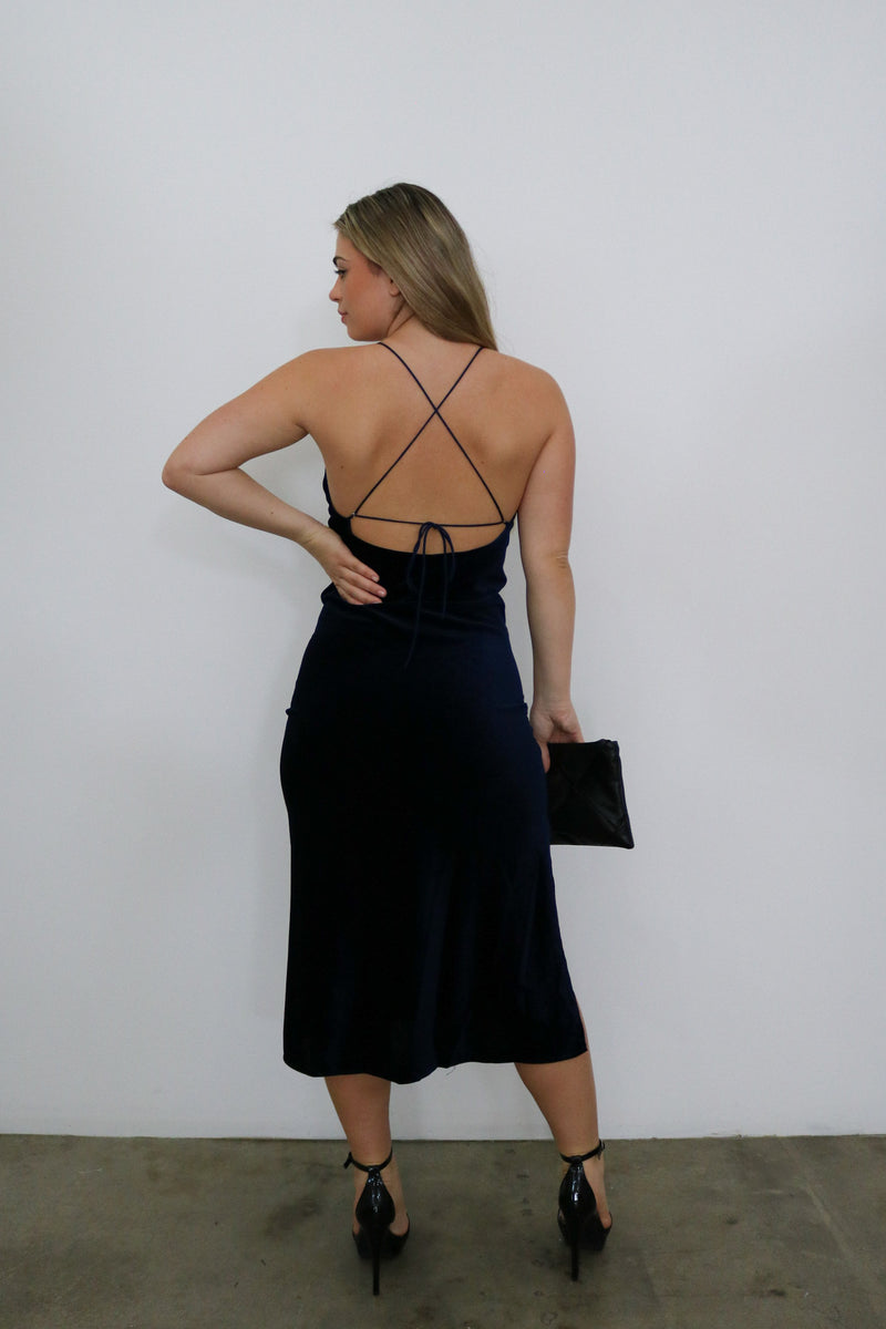 Elsa Dress-Navy