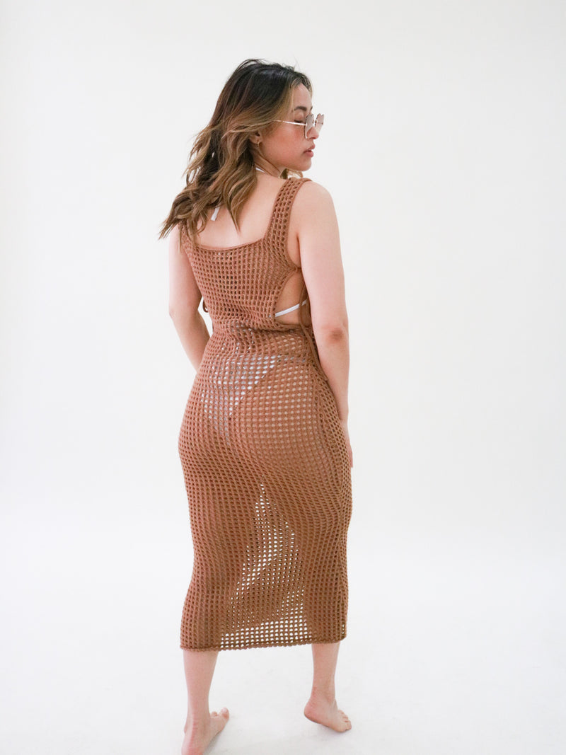 Under The Cabana Cover Up-Brown