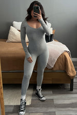 Stick Around Jumpsuit-Grey