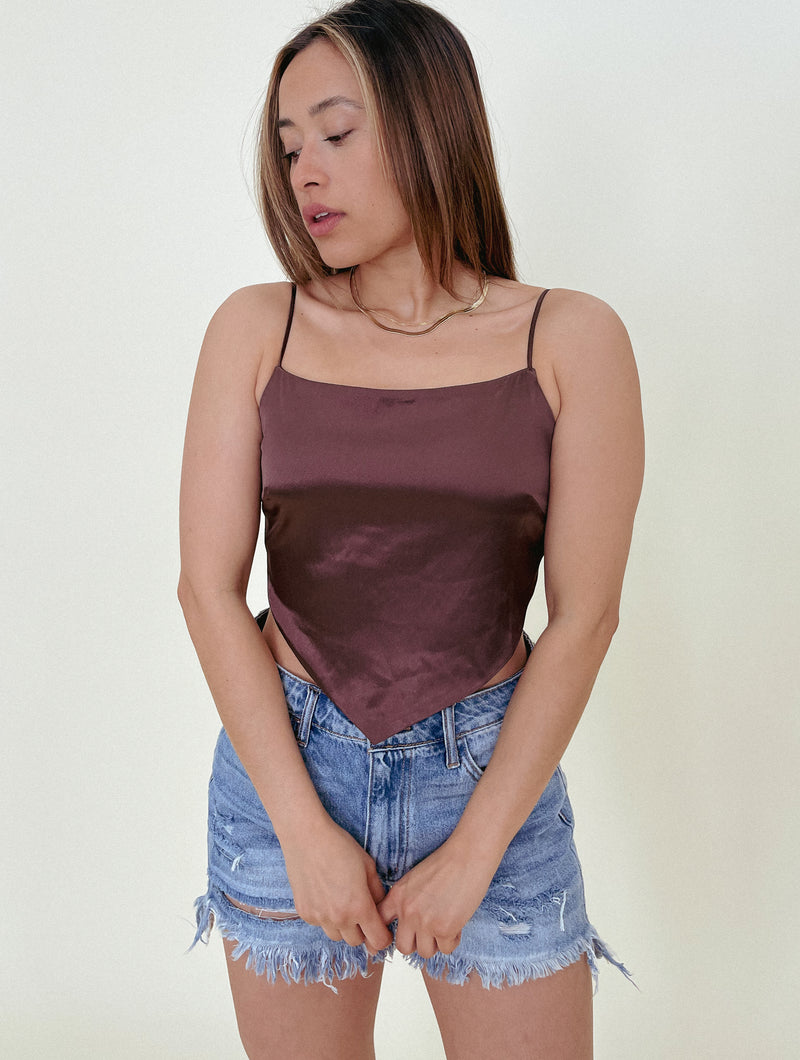 Double Trouble Top-Brown